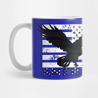 USA American Flag Vintage with eagle Patriotic Day 4th of July Mug